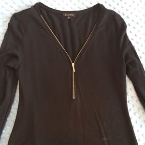 Dynamite M black zipper sweater